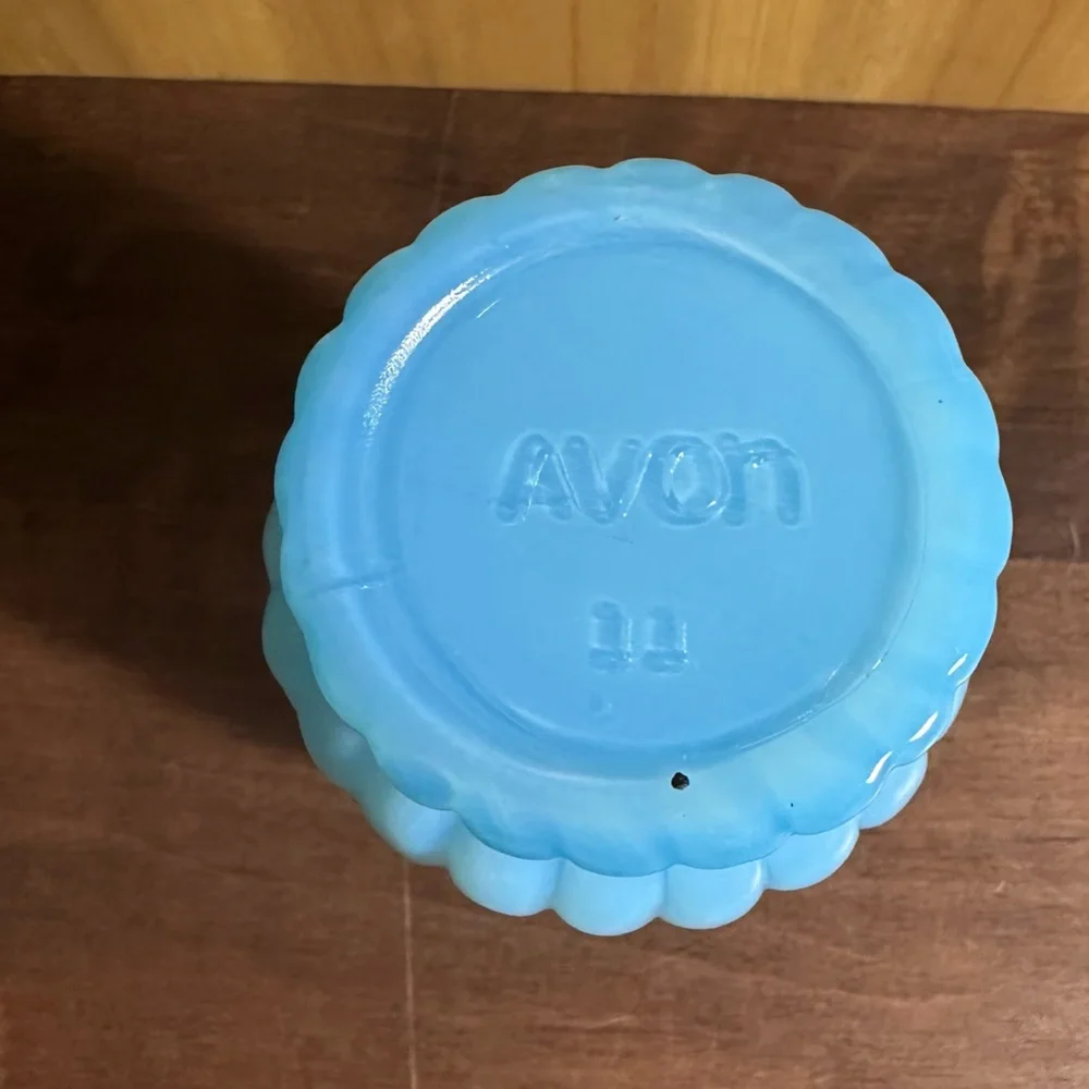 Avon Bristol Blue Milk Glass Cup Vase